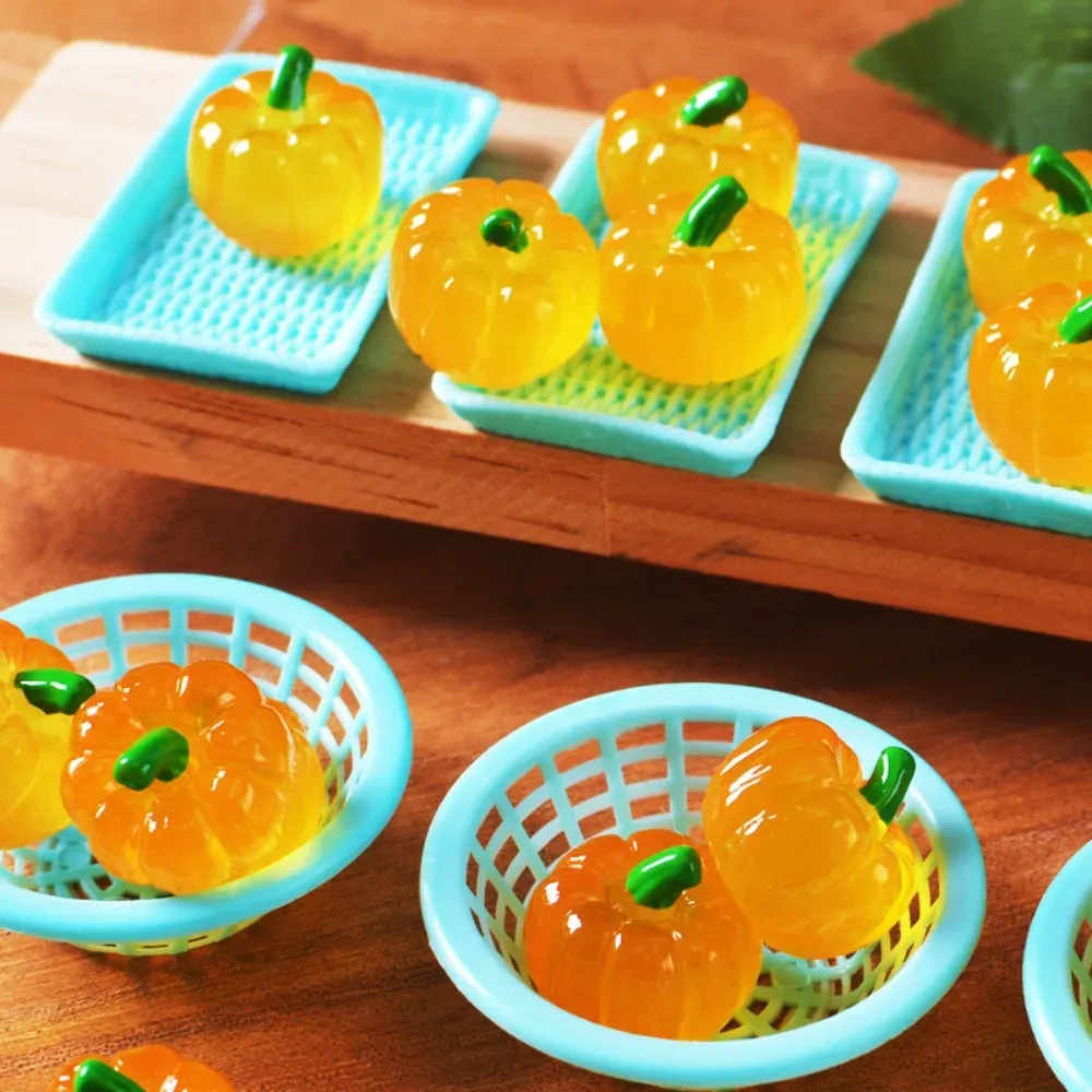 Lot de 10 à 60 mini citrouilles résine Halloween lumineuses
