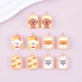 Lot de 10 breloques résine animaux dessin animé pour bijoux – Couleur XGTSDZ-10PC