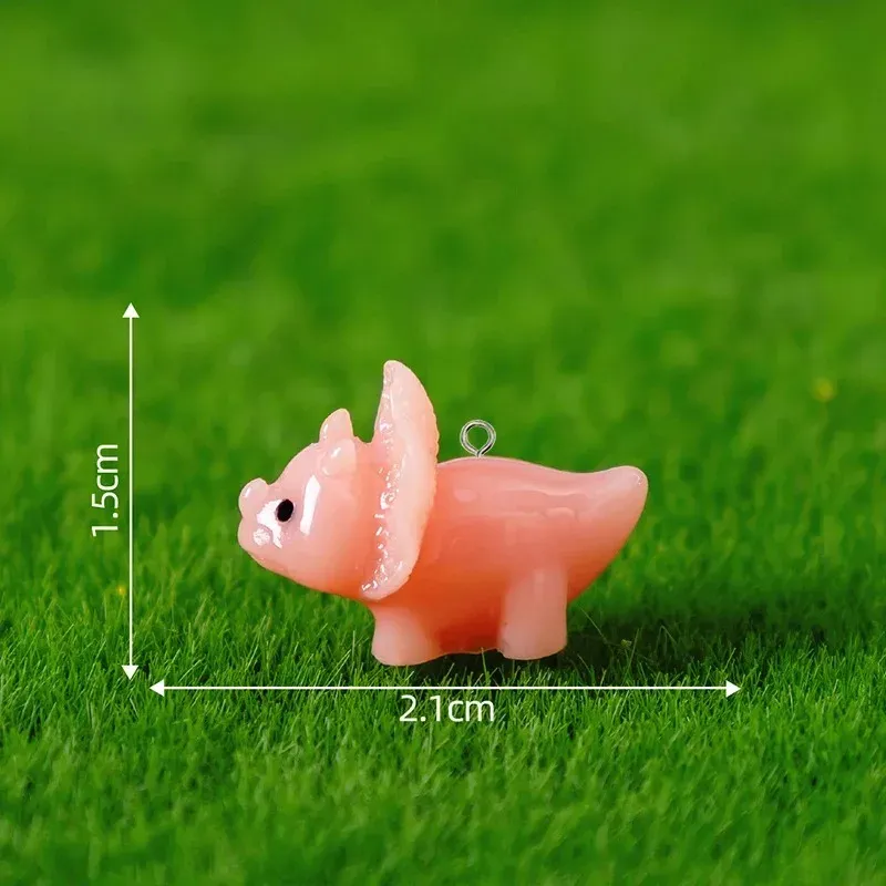 Lot de 10 breloques résine dinosaure Triceratops pour bijoux