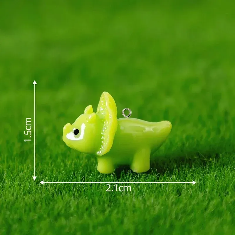 Lot de 10 breloques résine dinosaure Triceratops pour bijoux
