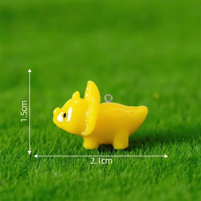 Lot de 10 breloques résine dinosaure Triceratops pour bijoux