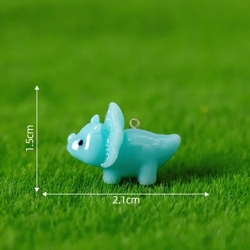 Lot de 10 breloques résine dinosaure Triceratops pour bijoux