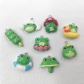 Lot de 10 breloques résine grenouille kawaii pour bijoux – 3
