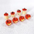 Lot de 10 breloques résine noyau de pomme 3D pour bijoux – Couleur 10pcs mix