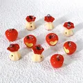 Lot de 10 breloques résine noyau de pomme 3D pour bijoux – 3