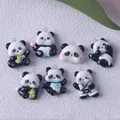 Lot de 10 breloques résine panda brillantes pour bijoux – 1