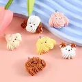 Lot de 10 breloques résine petit chien dessin animé pour bijoux – 2