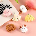 Lot de 10 breloques résine petit chien dessin animé pour bijoux – 3