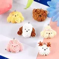 Lot de 10 breloques résine petit chien dessin animé pour bijoux – Couleur 10pcs mix