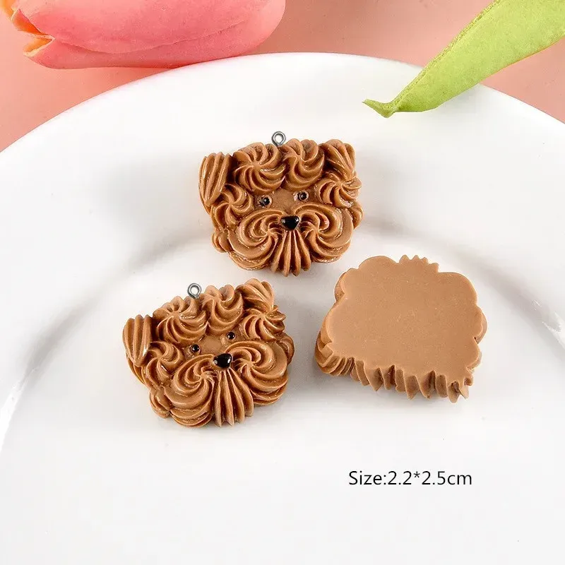 Lot de 10 breloques résine petit chien dessin animé pour bijoux