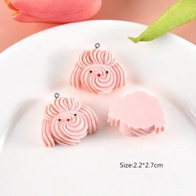 Lot de 10 breloques résine petit chien dessin animé pour bijoux