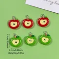 Lot de 10 breloques résine pomme 2D pour bijoux – 5