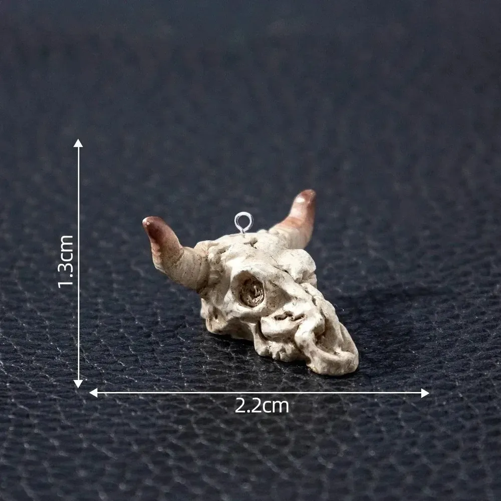 Lot de 10 breloques résine têtes animales vintage pour bijoux
