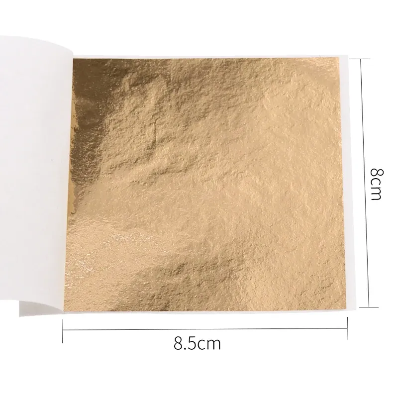 Lot de 10 ou 50 feuilles imitation or et argent pour artisanat