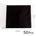 Lot de 10 ou 50 feuilles imitation or et argent pour artisanat – Couleur noir-50