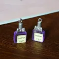 Lot de 10 pendentifs résine bouteille parfum pour bijoux – 4