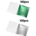 Lot de 100 à 300 feuilles imitation or et argent pour artisanat – Couleur 200pcs mix