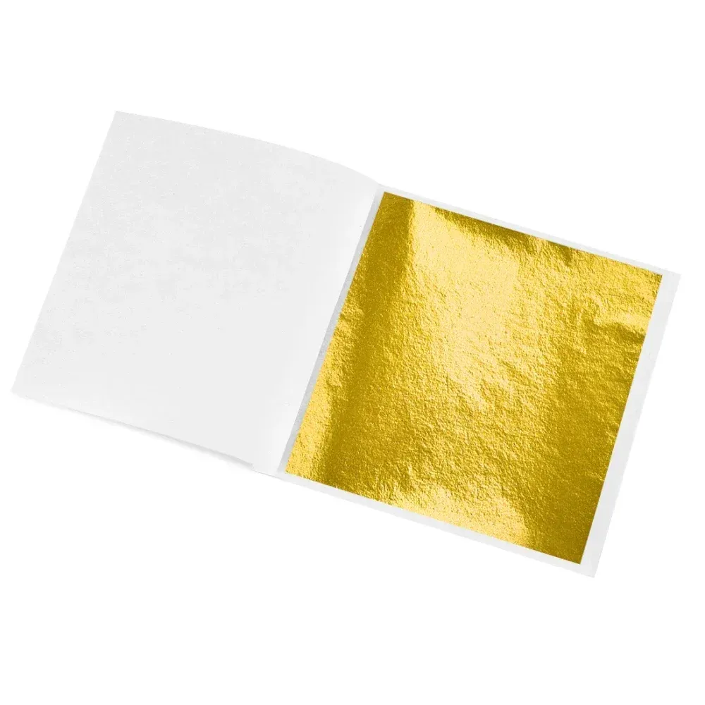 Lot de 100 à 300 feuilles imitation or et argent pour artisanat
