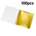 Lot de 100 à 300 feuilles imitation or et argent pour artisanat – Couleur gold 100pcs