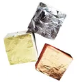 Lot de 100 feuilles d'or argent cuivre imitation 14x14 cm – 2