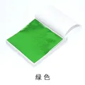 Lot de 100 feuilles d'or imitation 9 cm pour résine – Couleur 100 PCS Green