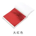 Lot de 100 feuilles d'or imitation 9 cm pour résine – Couleur 100 PCS Red