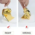 Lot de 100 feuilles d'or imitation pour artisanat et gâteaux – 4