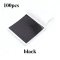Lot de 100 feuilles d'or imitation pour artisanat et gâteaux – Couleur Black-100Pcs