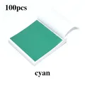 Lot de 100 feuilles d'or imitation pour artisanat et gâteaux – Couleur Cyan-100Pcs
