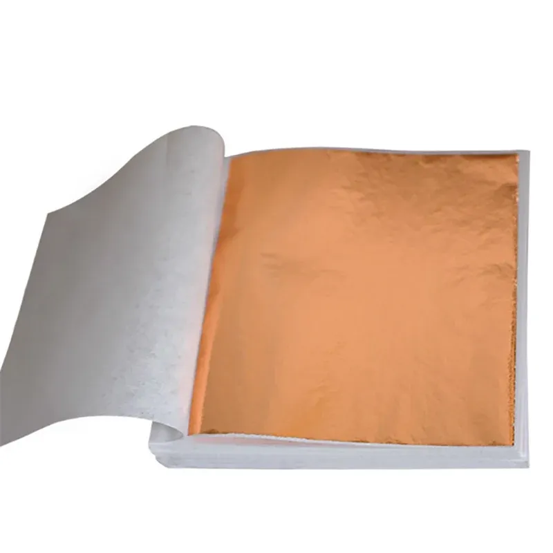 Lot de 100 feuilles d'or imitation pour artisanat et gâteaux