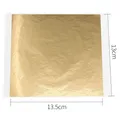 Lot de 100 feuilles d'or rouge imitation 13x13,5 cm – Couleur 100 pièces A Or