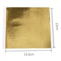 Lot de 100 feuilles d'or rouge imitation 13x13,5 cm – Couleur 100 pièces B Or