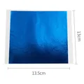 Lot de 100 feuilles d'or rouge imitation 13x13,5 cm – Couleur 100 pièces bleues