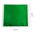 Lot de 100 feuilles d'or rouge imitation 13x13,5 cm – Couleur 100 pièces vertes