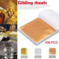 Lot de 100 feuilles imitation or et argent pour artisanat – 5