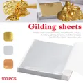 Lot de 100 feuilles imitation or et argent pour artisanat – 6