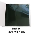 Lot de 100 feuilles imitation or et argent pour artisanat résine – Couleur 100 pièces noires