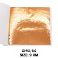 Lot de 100 feuilles imitation or et argent pour artisanat résine – Couleur 100 pièces rose doré