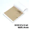 Lot de 100 feuilles imitation or et argent pour artisanat résine – Couleur Or antique