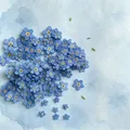 Lot de 100 fleurs de myosotis séchées pour bijoux et résine – 2