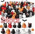 Lot de 12 à 48 mini canards et fantômes résine Halloween – Couleur 24pc-mix