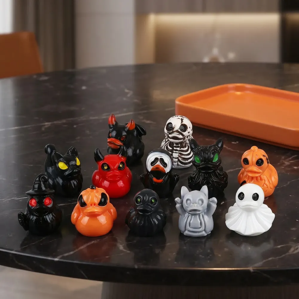 Lot de 12 à 48 mini canards et fantômes résine Halloween