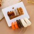 Lot de 12 boucles d'oreilles résine bohème colorée – 3