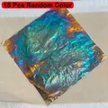 Lot de 15 feuilles d'or brûlé imitation couleur aléatoire – Couleur 15 Pcs random colors