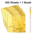 Lot de 150 feuilles imitation or et argent pour artisanat – Couleur 14cmX14cm