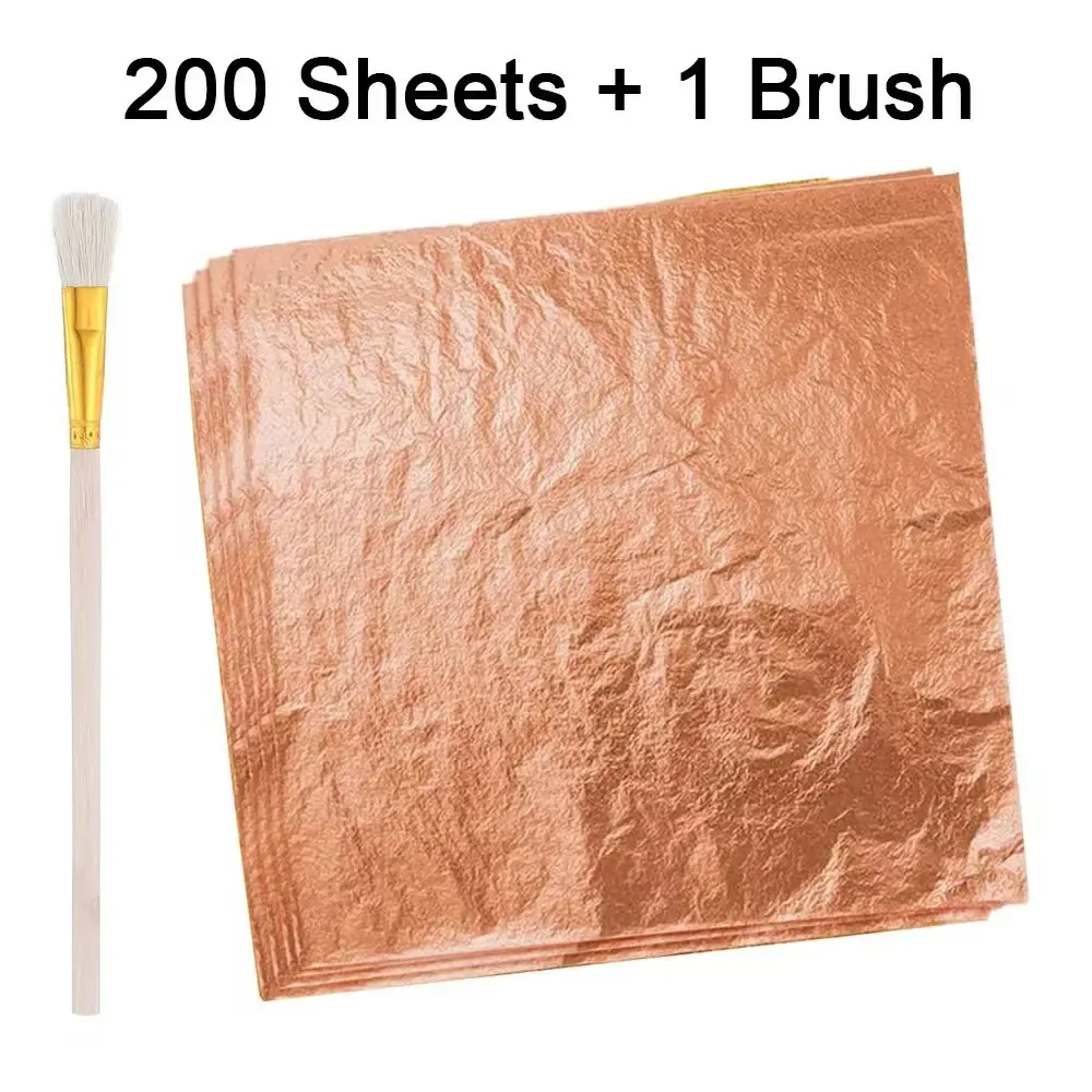 Lot de 150 feuilles imitation or et argent pour artisanat
