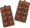 Lot de 2 moules silicone animaux et véhicules pour chocolats – 3