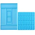 Lot de 2 moules silicone dominos pour bijoux – Couleur 2pcs