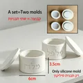 Lot de 2 moules silicone lettres hébraïques pour boîte à sel – Couleur 6CM 1SET