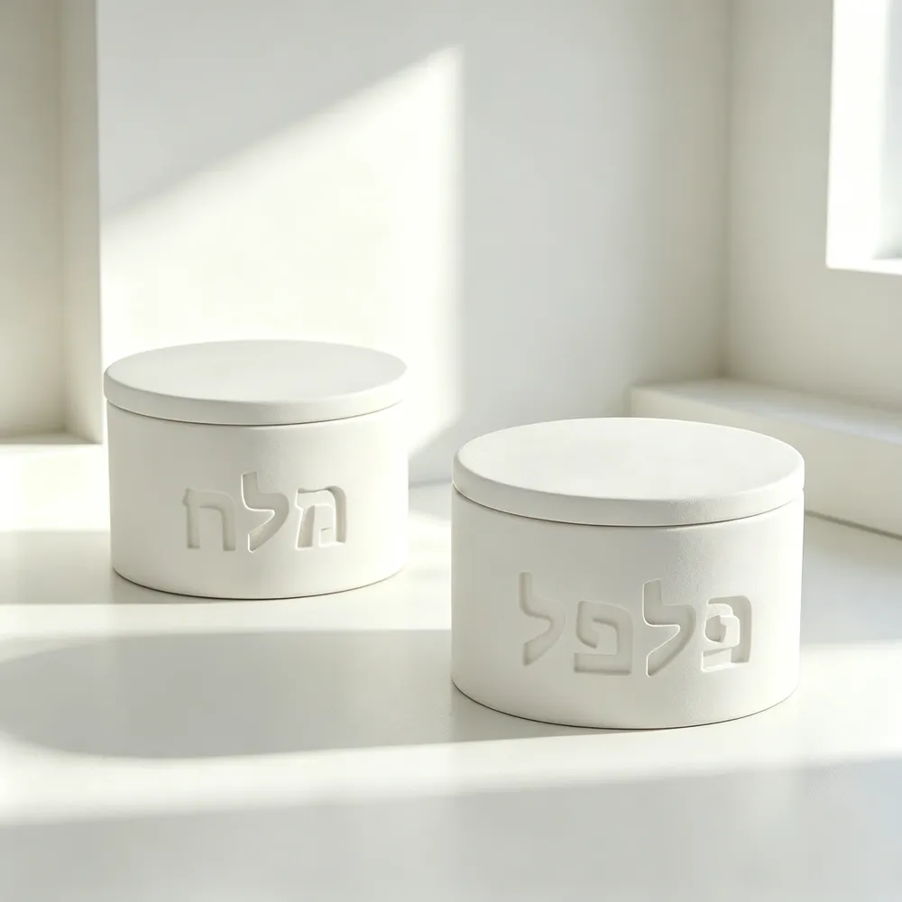 Lot de 2 moules silicone lettres hébraïques pour boîte à sel